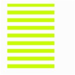 Horizontal Stripes - White and Fluorescent Yellow Large Garden Flag (Two Sides)