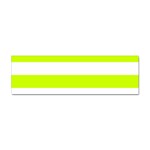 Horizontal Stripes - White and Fluorescent Yellow Sticker Bumper (10 pack)