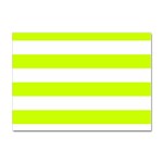 Horizontal Stripes - White and Fluorescent Yellow Sticker A4 (10 pack)