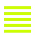 Horizontal Stripes - White and Fluorescent Yellow Greeting Card 4.5  x 6 