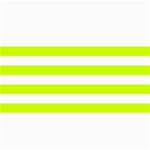 Horizontal Stripes - White and Fluorescent Yellow 4  x 8  Photo Cards