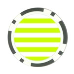 Horizontal Stripes - White and Fluorescent Yellow Poker Chip Card Guard (10 pack)
