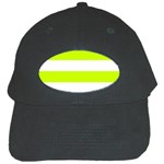 Horizontal Stripes - White and Fluorescent Yellow Black Cap