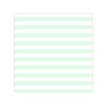 Horizontal Stripes - White and Pale Green Small Satin Scarf  (Square)