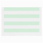 Horizontal Stripes - White and Pale Green Large Glasses Cloth
