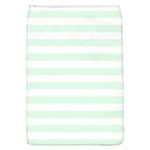 Horizontal Stripes - White and Pale Green Removable Flap Cover (L)