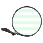 Horizontal Stripes - White and Pale Green Classic 20-CD Wallet