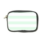 Horizontal Stripes - White and Pale Green Coin Purse