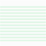 Horizontal Stripes - White and Pale Green Collage 11  x 14 