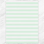 Horizontal Stripes - White and Pale Green Canvas 36  x 48 