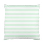 Horizontal Stripes - White and Pale Green Standard Cushion Case (Two Sides)
