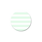 Horizontal Stripes - White and Pale Green Golf Ball Marker (4 pack)