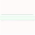 Horizontal Stripes - White and Pale Green Small Bar Mat