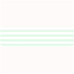 Horizontal Stripes - White and Pale Green Medium Bar Mat