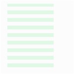 Horizontal Stripes - White and Pale Green Large Garden Flag (Two Sides)