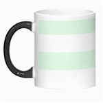 Horizontal Stripes - White and Pale Green Morph Mug
