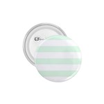 Horizontal Stripes - White and Pale Green 1.75  Button