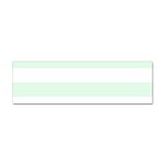 Horizontal Stripes - White and Pale Green Sticker (Bumper)