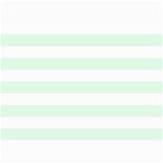 Horizontal Stripes - White and Pale Green 5  x 7  Photo Cards