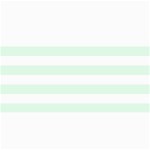 Horizontal Stripes - White and Pale Green 4  x 8  Photo Cards