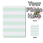 Horizontal Stripes - White and Pale Green Multi-purpose Cards (Rectangle)