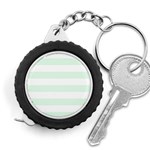 Horizontal Stripes - White and Pale Green Measuring Tape