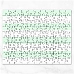 Horizontal Stripes - White and Pale Green Jigsaw Puzzle (Rectangular)