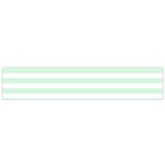 Horizontal Stripes - White and Pastel Green Flano Scarf (Small)