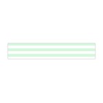 Horizontal Stripes - White and Pastel Green Flano Scarf (Mini)