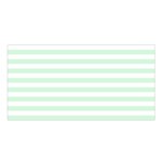 Horizontal Stripes - White and Pastel Green Satin Shawl