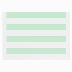 Horizontal Stripes - White and Pastel Green Large Glasses Cloth