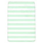 Horizontal Stripes - White and Pastel Green Removable Flap Cover (S)