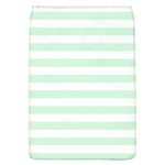 Horizontal Stripes - White and Pastel Green Removable Flap Cover (L)