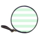 Horizontal Stripes - White and Pastel Green Classic 20-CD Wallet