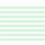 Horizontal Stripes - White and Pastel Green Collage 8  x 10 