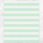 Horizontal Stripes - White and Pastel Green Canvas 8  x 10 