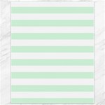 Horizontal Stripes - White and Pastel Green Canvas 11  x 14 