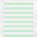 Horizontal Stripes - White and Pastel Green Canvas 16  x 20 