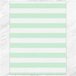 Horizontal Stripes - White and Pastel Green Canvas 18  x 24 