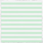 Horizontal Stripes - White and Pastel Green Canvas 20  x 20 