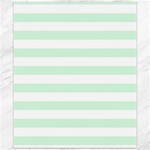 Horizontal Stripes - White and Pastel Green Canvas 20  x 24 
