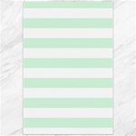 Horizontal Stripes - White and Pastel Green Canvas 20  x 30 