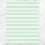 Horizontal Stripes - White and Pastel Green Canvas 36  x 48 