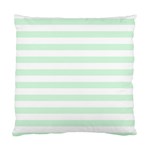 Horizontal Stripes - White and Pastel Green Standard Cushion Case (One Side)