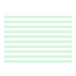Horizontal Stripes - White and Pastel Green Double Sided Flano Blanket (Mini)