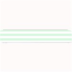 Horizontal Stripes - White and Pastel Green Small Bar Mat