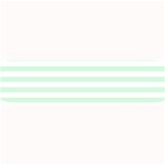 Horizontal Stripes - White and Pastel Green Medium Bar Mat