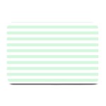 Horizontal Stripes - White and Pastel Green Plate Mat