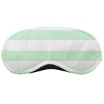 Horizontal Stripes - White and Pastel Green Sleeping Mask