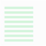 Horizontal Stripes - White and Pastel Green Small Garden Flag (Two Sides)